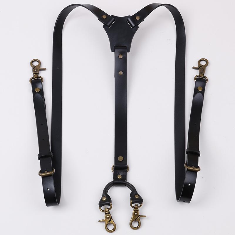 

Мужские подтяжки из коровьей кожи высшего слоя с крючком-застежкой против выпадения