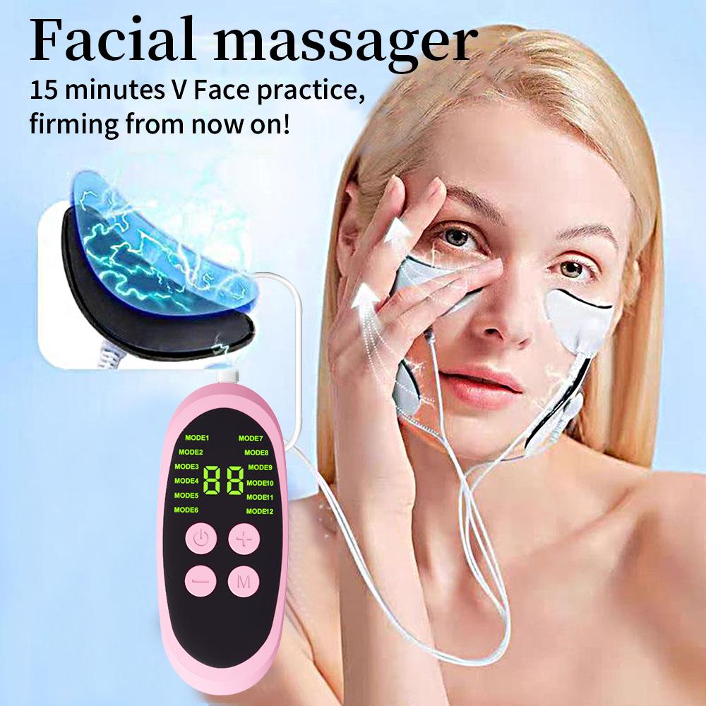 EMS Facial Massager Microcurrent Muscle Stimulator Facial Lifting Skin Tightening Anti-Wrinkle Muscle Stimulator Beauty Device