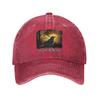 Scary Nevermore Raven Edgar Allan Poe Baseball Caps Distressed Washed Poet Snapback Cap Unisex Women Outdoor Travel Adjustable Hat