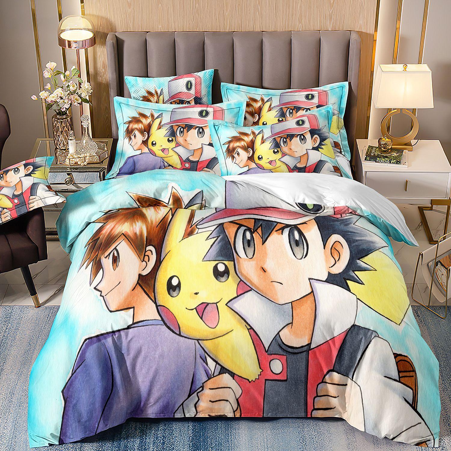 

90G Sanded Bed Four-Piece Set 3D Printing Quilt Cover Bed Sheet Three-Piece Set cover 70 * 133 and 50 * 75 * 1