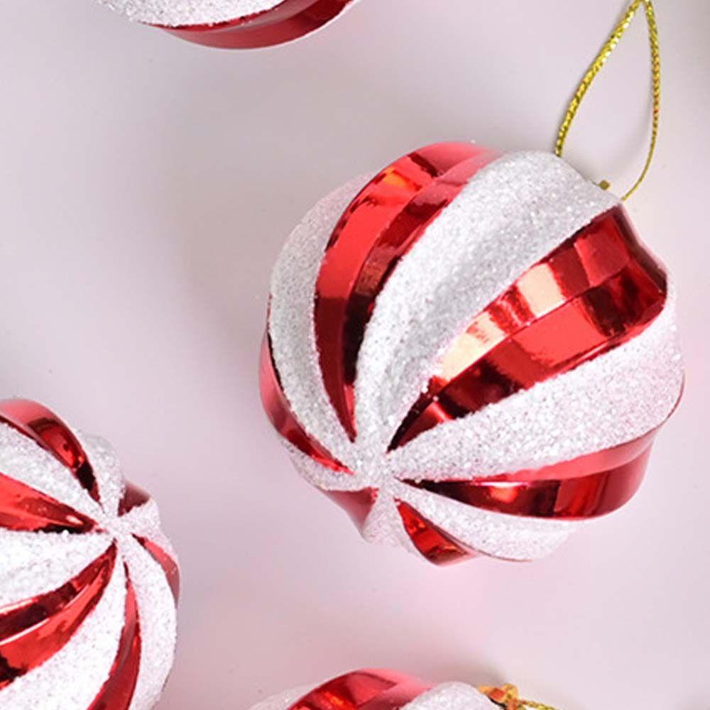 6pcs Plastic Painted Christmas Balls Pendant Merry Christmas Decor  Merry Christmas Decoration