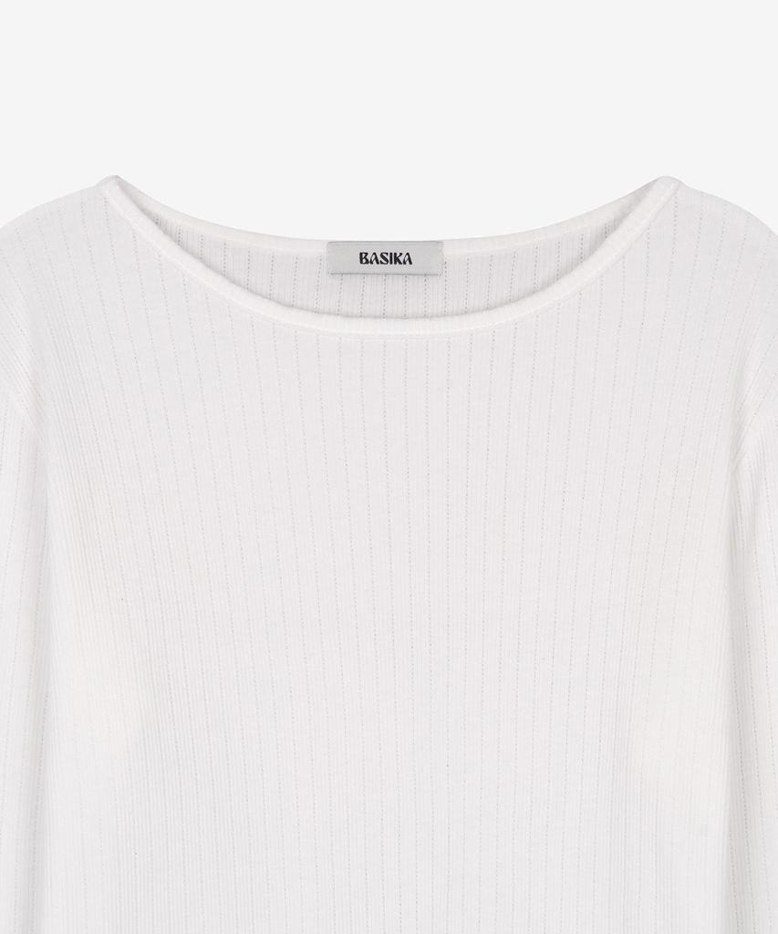 BASIKA Wave Basic Layered T-Shirt (White)