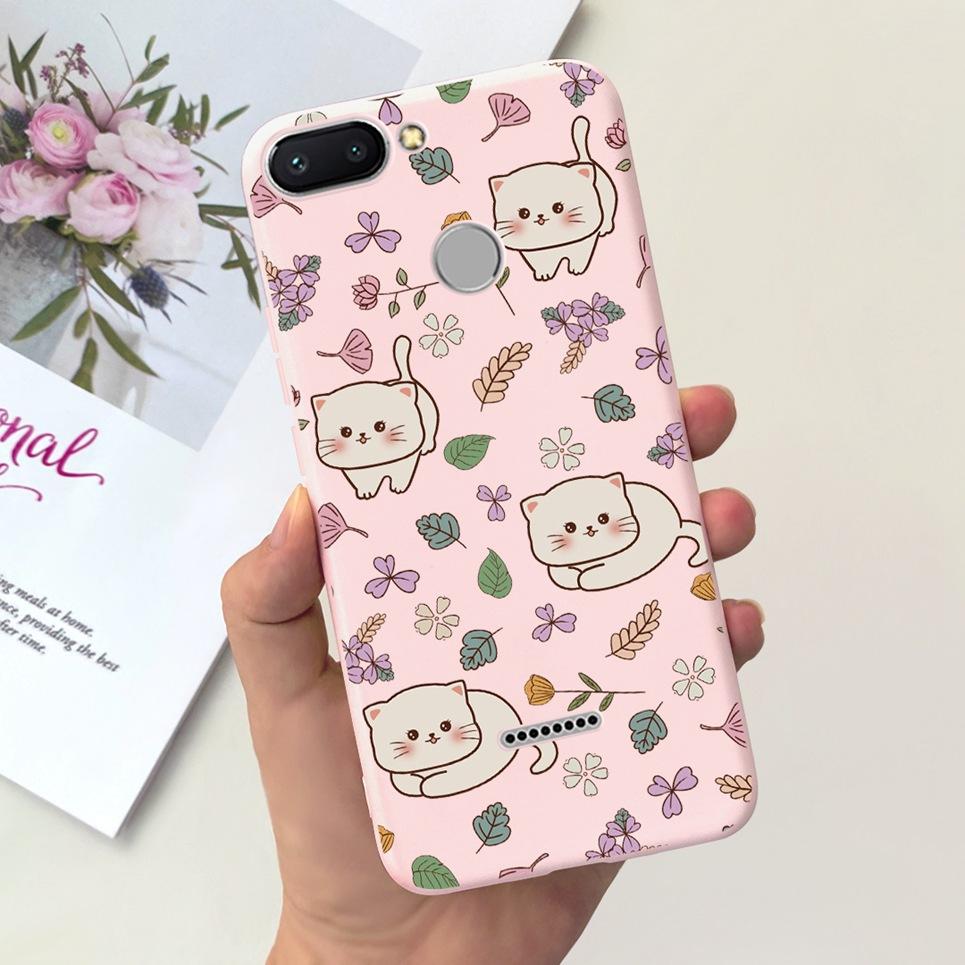For Cover Xiaomi Redmi 6 6A 6Pro Bumper Shell Fashion Stylish Design Phone Cover For Redmi6 Redmi6a Soft Liquid Silicone Fundas