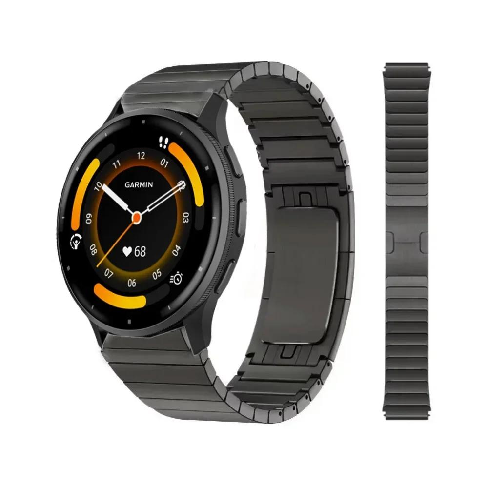 

Официальный металлический ремешок 22 мм для Garmin Foreruner 965 955 265/255 Music, роскошный браслет из нержавеющей стали, аксессуары для Garmin Venu 3/2 Foreruner 265 Music серый