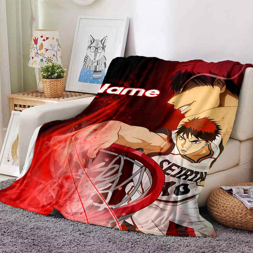 Customiz Name Personality Kuroko's Basketball Blanket Soft &Warm Sofa Office Bed Travel Lunch Break Blanket, Gift Suitable All Seasons