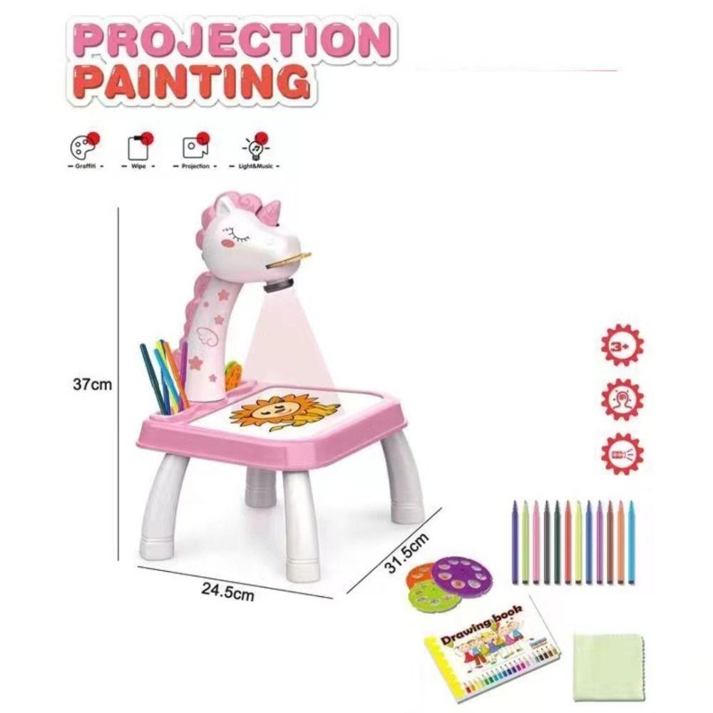 1 комплект рисования светодиодный проектор чертежный стол светодиодный проектор художественный чертежный стол игрушки подарок на день рождения style 4