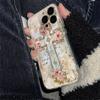Creative Cross Floral Pattern Transparent Space Phone Case, Suitable for iPhone 17, 16, 15, Plus, Pro, Max Series Phones - Ideal for Gifting