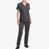 Ladies' Loose And Comfortable V-neck Short Sleeved Stand Up Collar Workwear With Multiple Pockets Suit Set