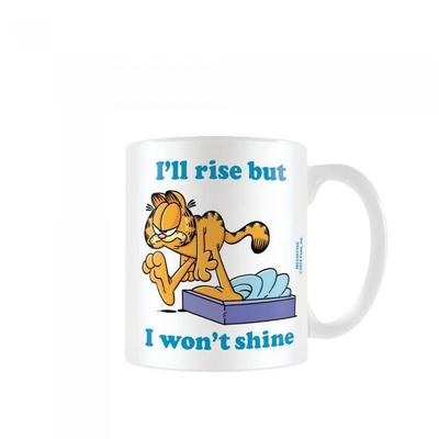 Garfield I'll Rise But I Won't Shine Mug