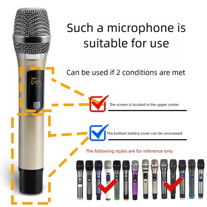 Cordless Handheld Microphone Protective Sleeve with Sponge Foam Microphone Windscreen Rubber Microphone Protective Sleeve Holder for Show KTV