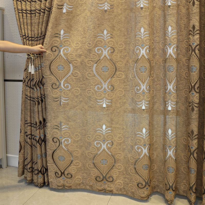 European Window Curtain Curtain Living Room Balcony Thickened Sun Protection