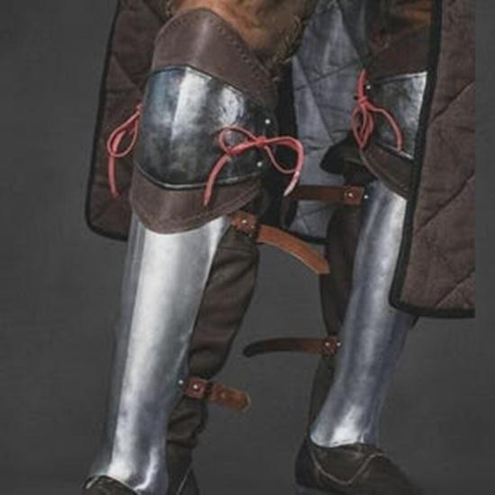 Grevas de aço medieval larp armadura sca renascimento homens proteção para as pernas