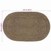Area Rugs Black 152 x 245 cm Jute