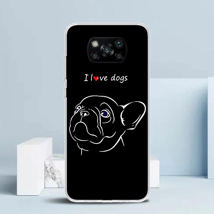 French Bulldog Black White Phone Case For Xiaomi Poco F7 Ultra X5 X6 X7 Pro M7 Redmi 15C 15 13C 13 12C 12 10C 10 10A 9 9C 9A 9T