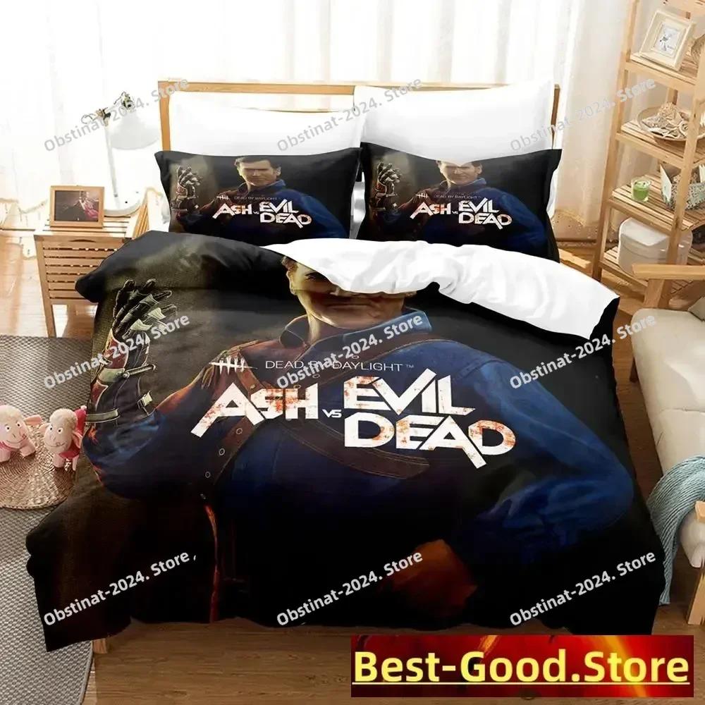Ash VS Evil Dead Bedding Set Single Twin Printed Bed Set With Pillowcase Bed Duvet Cover Soft Single Double Queen King Size