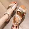 Mutter Schuhe Sandalen Damen Sommer weichsohlige Oma Schuhe für ältere Menschen rutschfest vielseitig flachsohlige Mittelalter und ältere Damen Schuhe
