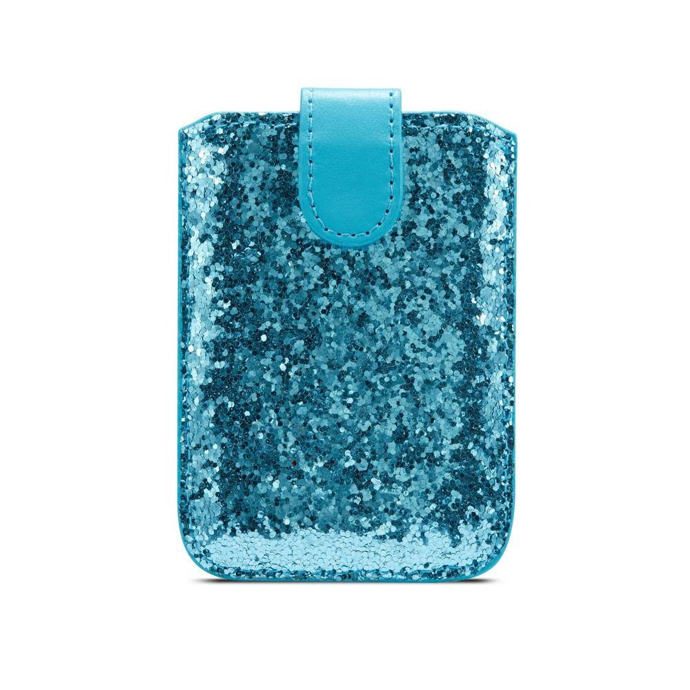 

Клейкая наклейка Блокировка RFID Держатель для кредитных карт Блестящий Блеск Чехол-кошелек для мобильного телефона Ключ синий