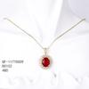 CM Jewelry Fashion Brass Custom Made Fine Jewelry Zircon Light Luxury Ladies Gifts Emerald Ruby Pendant Necklace