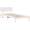 Bed Frame with Headboard White 100 x 200 cm Solid Pine Wood