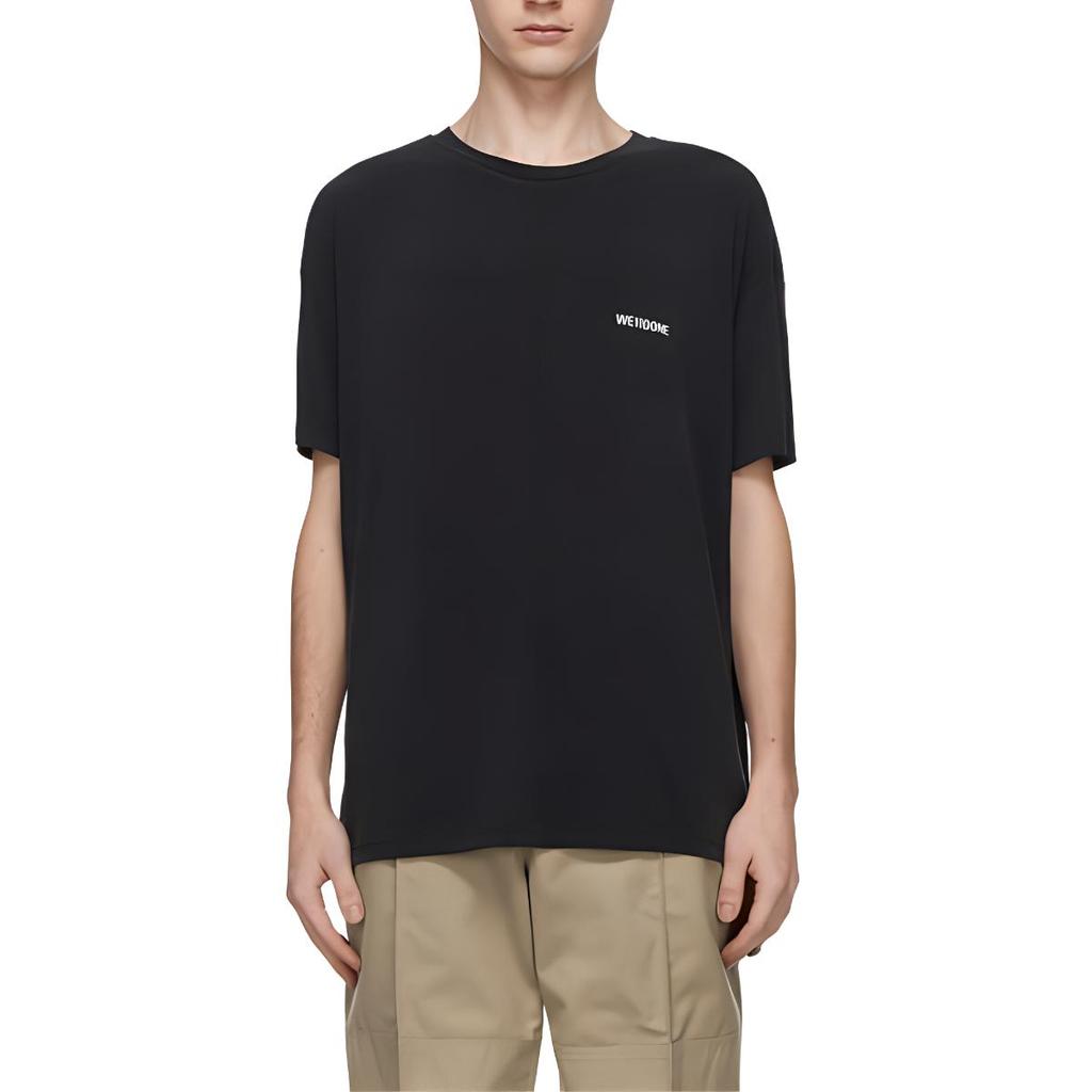 We11done Street Style Loose Fit Round Neck Short Sleeve T-Shirt Unisex Tops WD-TP2-20-710-U-BK