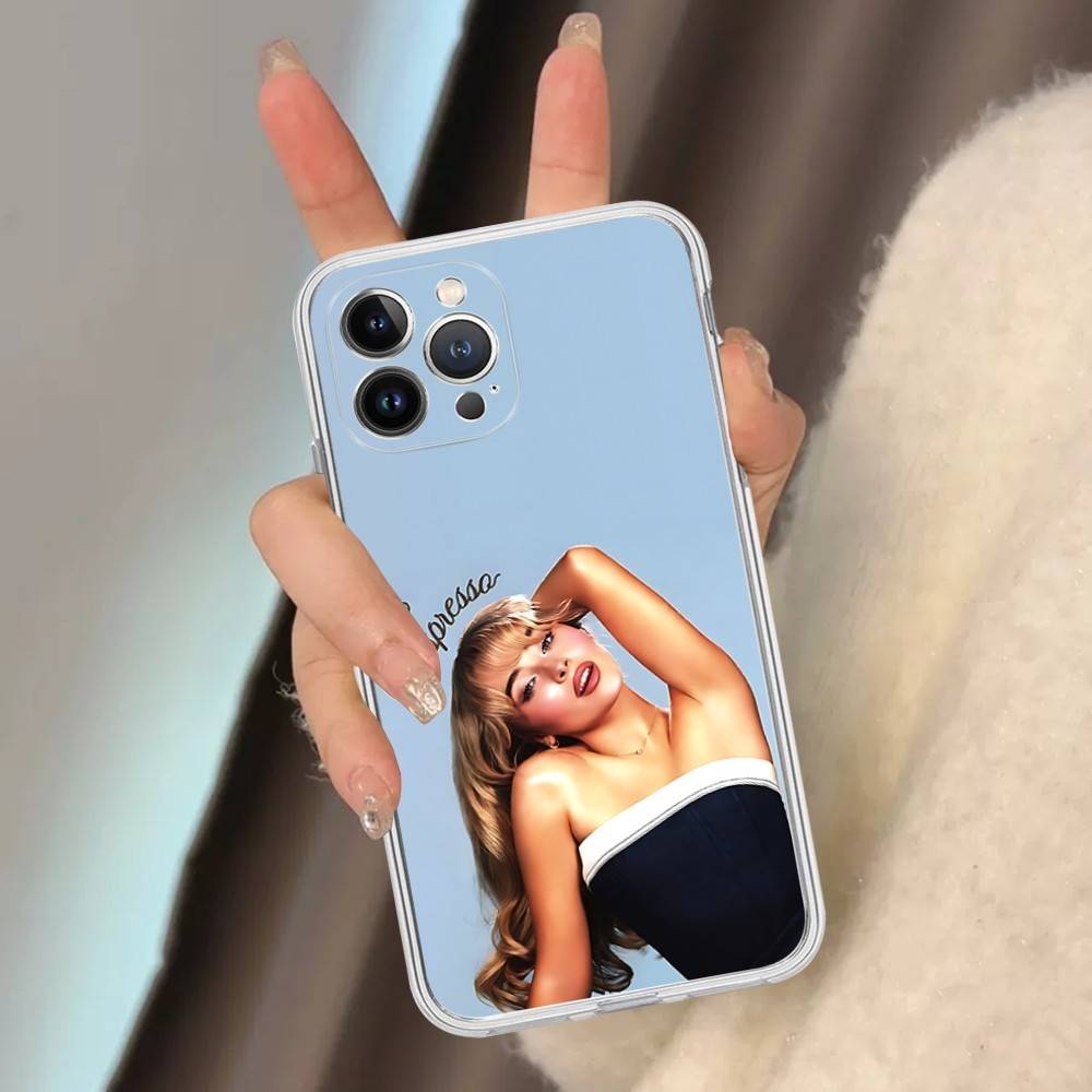Custodia per telefono Singer S-Sabrina C-Carpenter Adatta per iPhone 16 15 Promax iPhone 14 11 12 High End 13 Pro Silicone