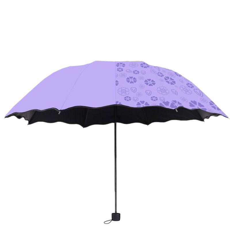 Blooming Umbrella: Korean Style, UV Protection, Lightweight, Durable, Eight Ribs, Black Glue, Waterproof
