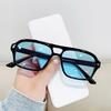 Vintage Casual Double Beam Square Candy Color Women's Fashion Sunglasses Summer Vacation Beach Accessories