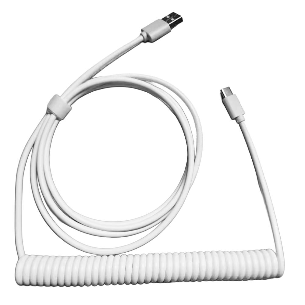 Mechanical Keyboard Coiled Cable Wire Type C USB Port Aviator Coiling Cable Desktop Computer Aviation Connector Data Cord Max 3M