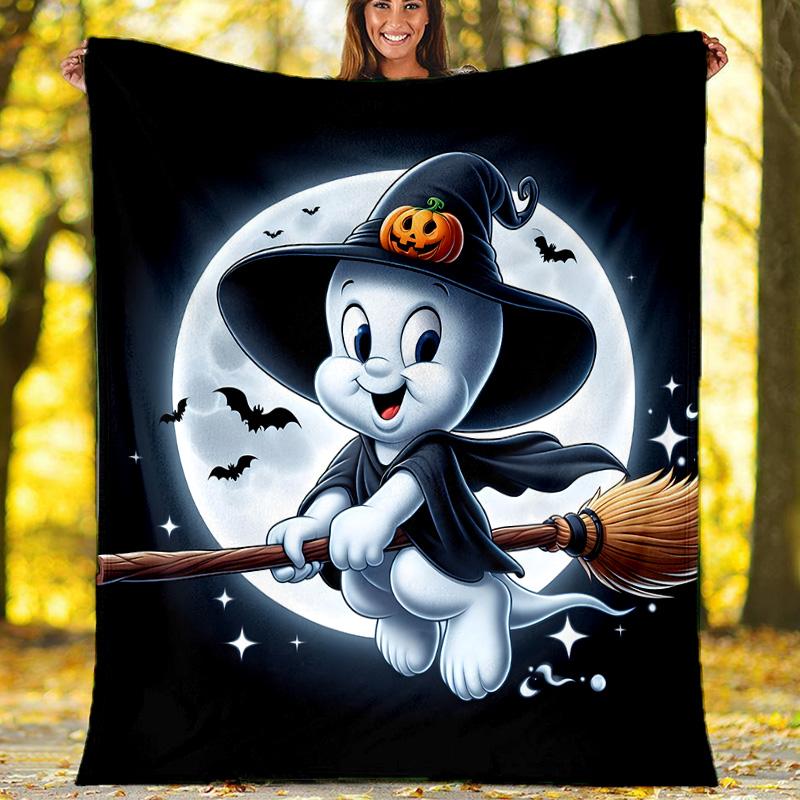 1pc Casper2 Theme Blanket - Digital Print, Polyester, Cozy for All Seasons, Perfect for Outdoor, and Travel