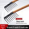 13-Tooth Manganese Steel Garden Rake with 1.2m Handle