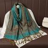 Luxury Cashmere-Feel Wrap Scarf Women Winter Warmth Elegant Jacquard Print Shawl Lightweight Stylish Accessory