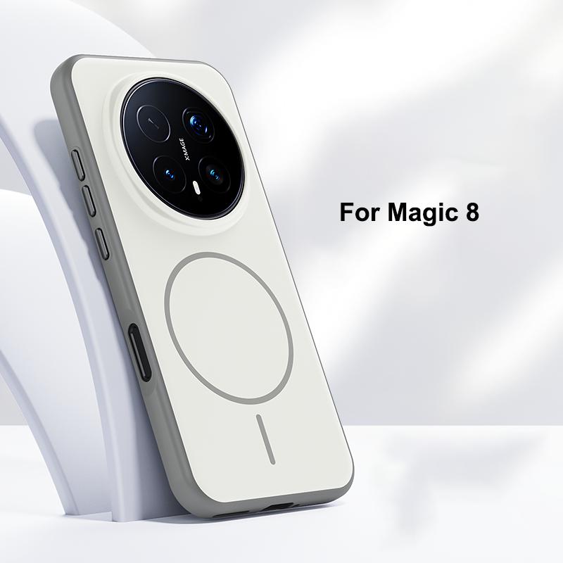 Pro Honor Magic 8 a Magic 8 Pro Pouzdro Magsafe Matný Povrch Dotyku Baby Skin Odolné Proti Otiskům Prstů Pevný Hybridní Kryt