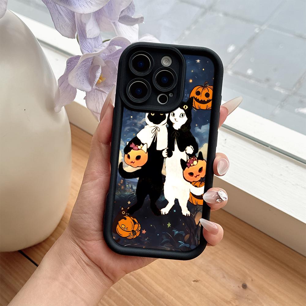Creative lovely Halloween cat Phone Case for Huawei P50 Nova 9 10 Honor 400 300 200 X7B X7 X8 8A Magic7 X9c Smart Lite Pro 4G 5G