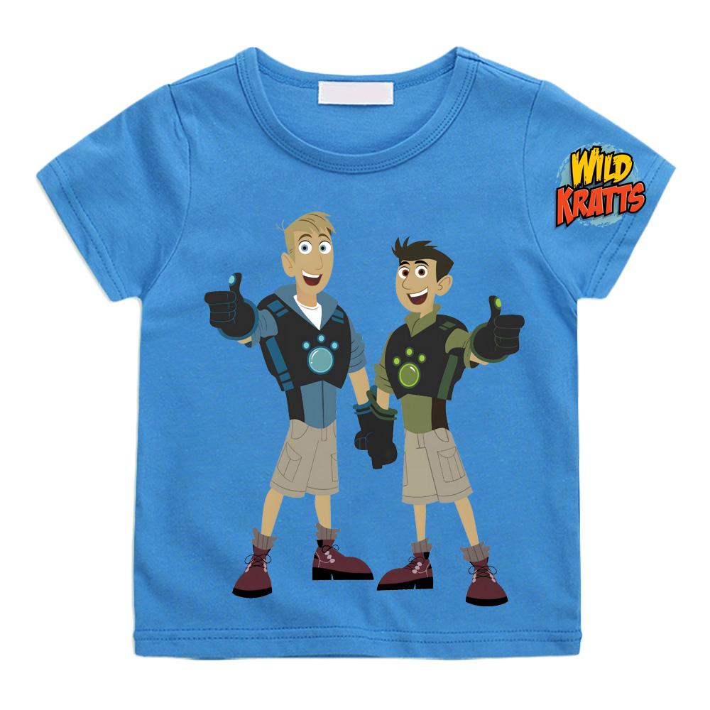 Wild Kratts T-shirts 2026 New Style Cartoon Print Tshirt Cotton Crew Neck Tees Cartoon Boys/girls Kawaii T Shirt