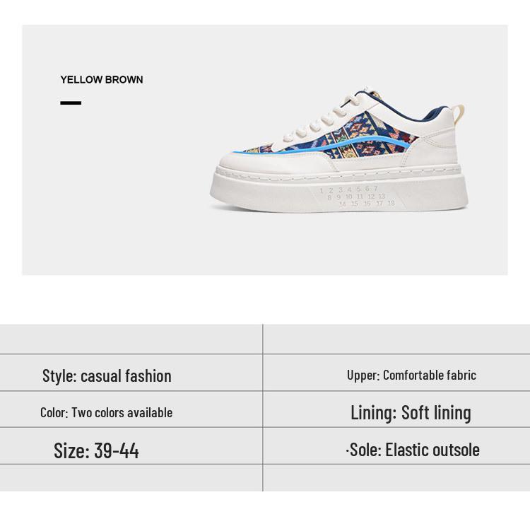 Autumn Korean Style Men's Breathable Thick-Soled Cloth Sneakers - Trendy White Board Shoes for Casual Sports