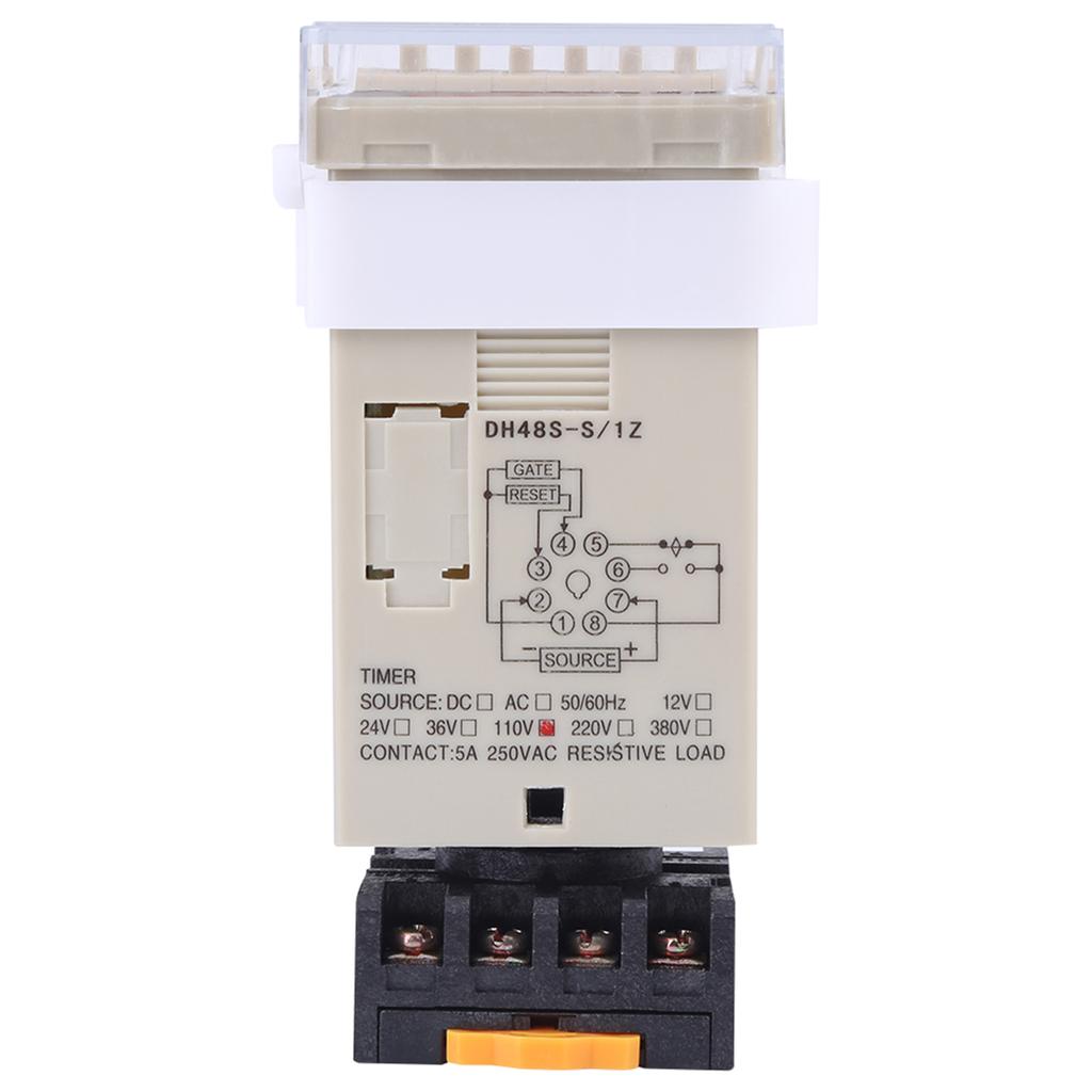 110V AC DH48S S 0.1s~99h Cycle Control Digital Display Time Relay with Base
