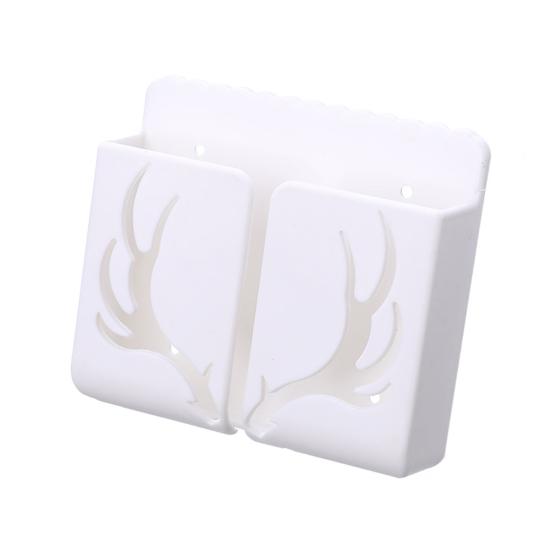 Mobile Phone Holder Mounted Creative Antlers Multi-function Wall Remote Control Storage Box Organizer