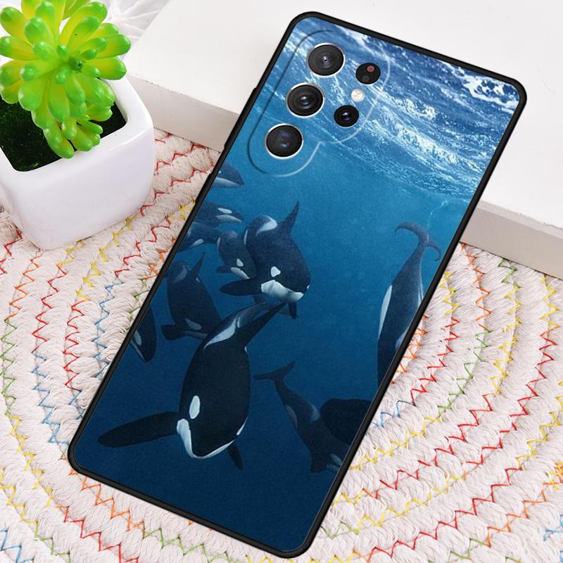 Killer Whale Orca soft Silicone Phone Case For Samsung Galaxy note 10 pro S26 S25 S24 S23 S22 S21 Plus S25Ultra Capa Cover