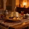 Premium Arabic Style Metal Fruit Tray Durable Alloy Construction Decorative Middle Eastern Bowl For Entertaining Guests