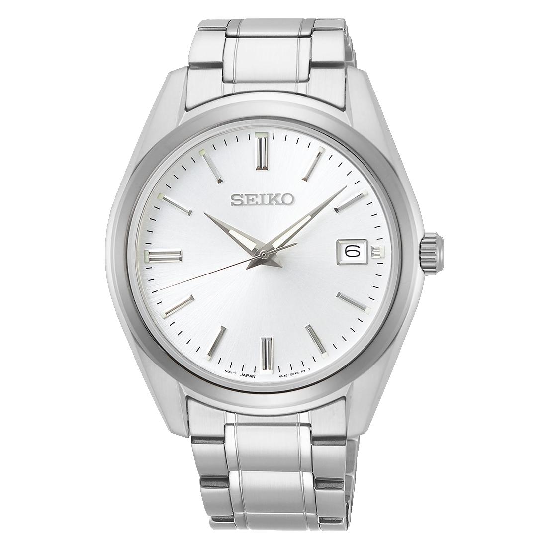 

Мужские часы Seiko Classic Quartz из нержавеющей стали с сапфировым стеклом SUR307P1 белый