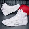 Men's Genuine Leather Boxing & Wrestling Shoes: Professional Non-Slip, Breathable Combat Footwear for Training & Competition.