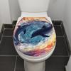 1pc Dolphin Home Bedroom Bathroom Toilet Sticker Decoration Beautification Self-adhesive Wallpaper Home Accessories