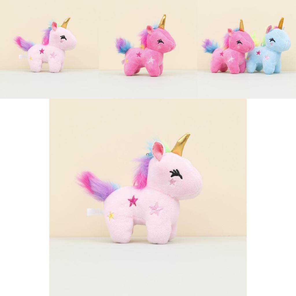 Adorable Unicorn Plush Keychain Cute Stuffed Animal Wedding Gift Bag Charm