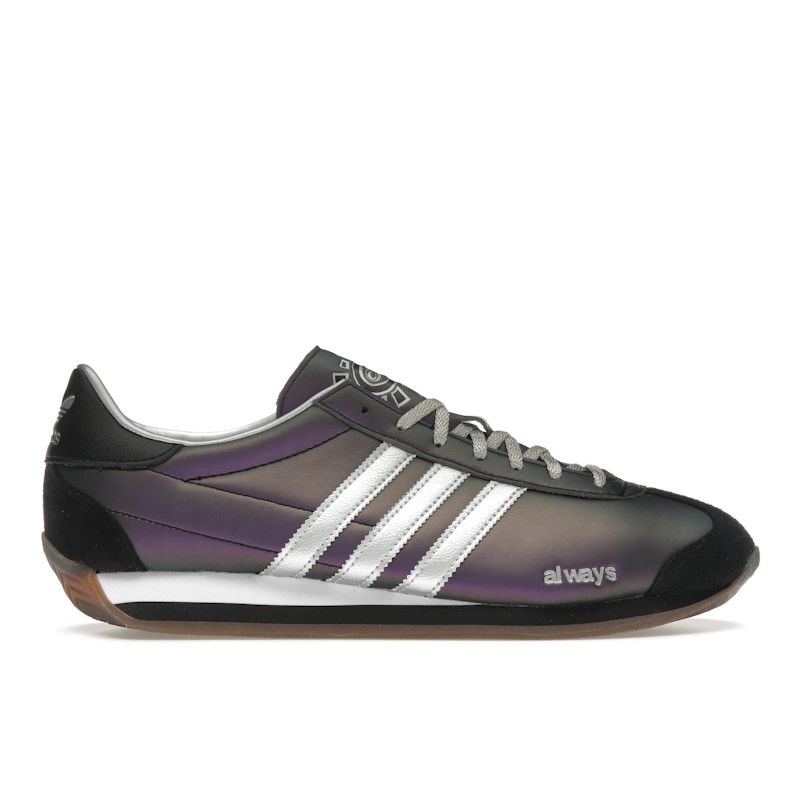 

Всегда делай то, что должен делать x adidas Country OG Фиолетовый Металлик Серебристый Унисекс Кроссовки Основной черный JH9100 42