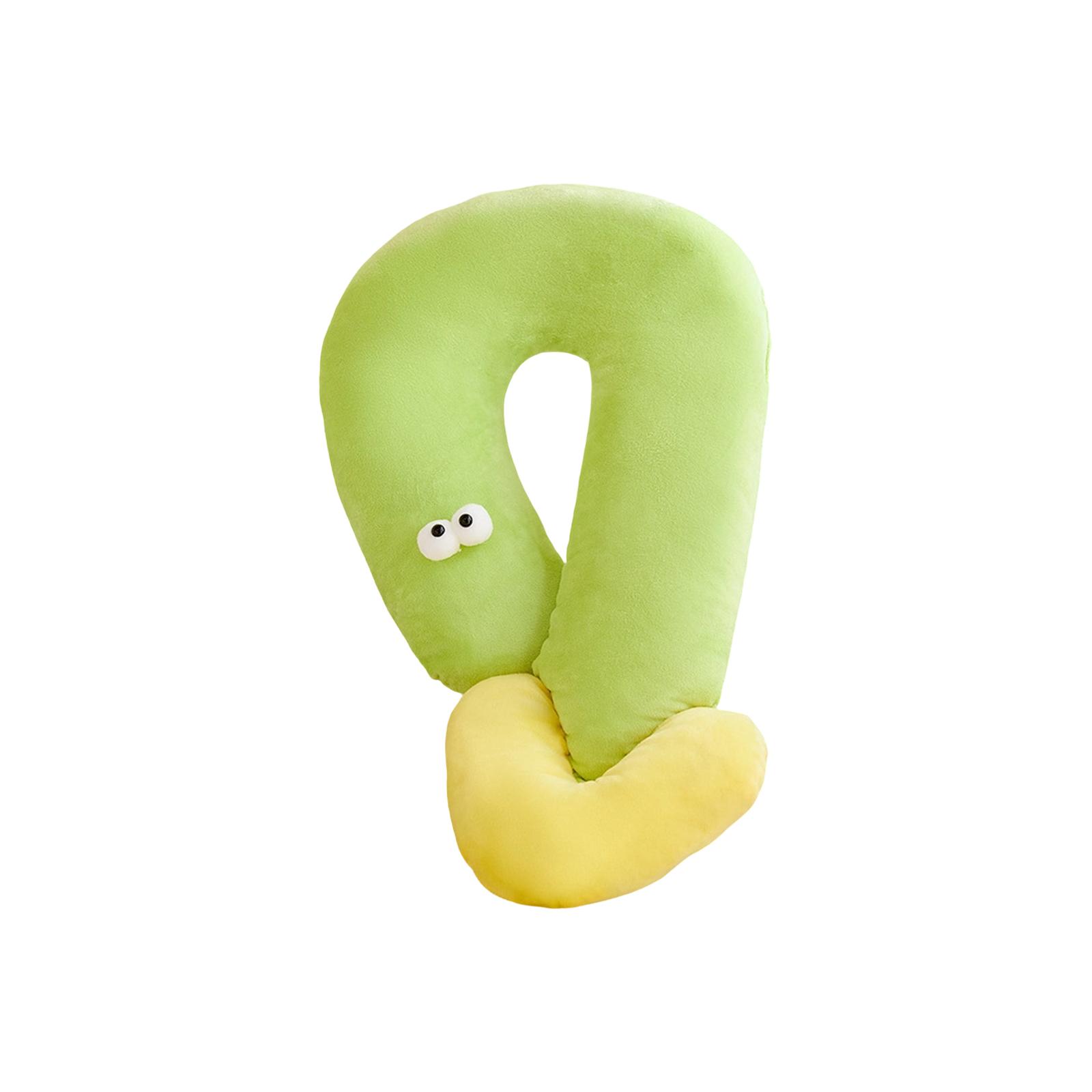 

Cute Question Shaped Cats Pillow, Soft Pet Neck Pillow For Cats,Ergonomic Cervical Support Pet Bed Mat, Plush Cats Cushion With PP Cotton S зелёный