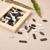 100PCS Handmade Wooden Tags Label Links Wood Decorative Buttons Embroidered Garment Label for DIY Sewing Knitting
