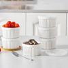 6pcs 8 Oz Ramekin with Lid Pudding Cup Multifunctional Dessert Cup  Custard