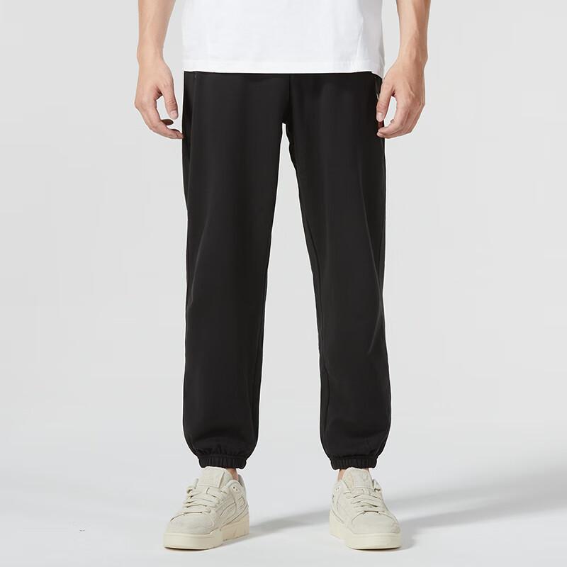 Puma Logo Embroidered Sports Casual Pants Unisex Pants Black 677520-01