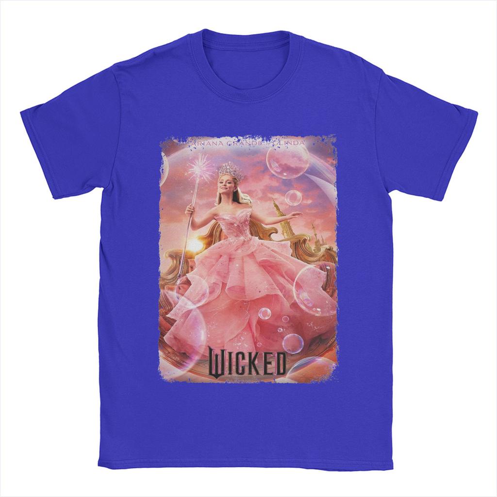 Wicked Fantasy Movie T-Shirts Men Elphaba Glinda Leisure Cotton Tees Crewneck Short Sleeve T Shirt Printed Clothing