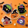 Hanging Loop Halloween Hand Towels Embroidered Design Kitchen Hand Towels  Washstand Use